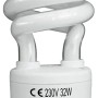 Spiralförmige Energiesparlampe E27, 32W, warmweiß, Energieeffizienzklasse A.