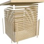 Karibu Gartenhaus Speedy A Set, naturbelassen, mit Anbaudach. Holzkonstruktion im Stecksystem.
