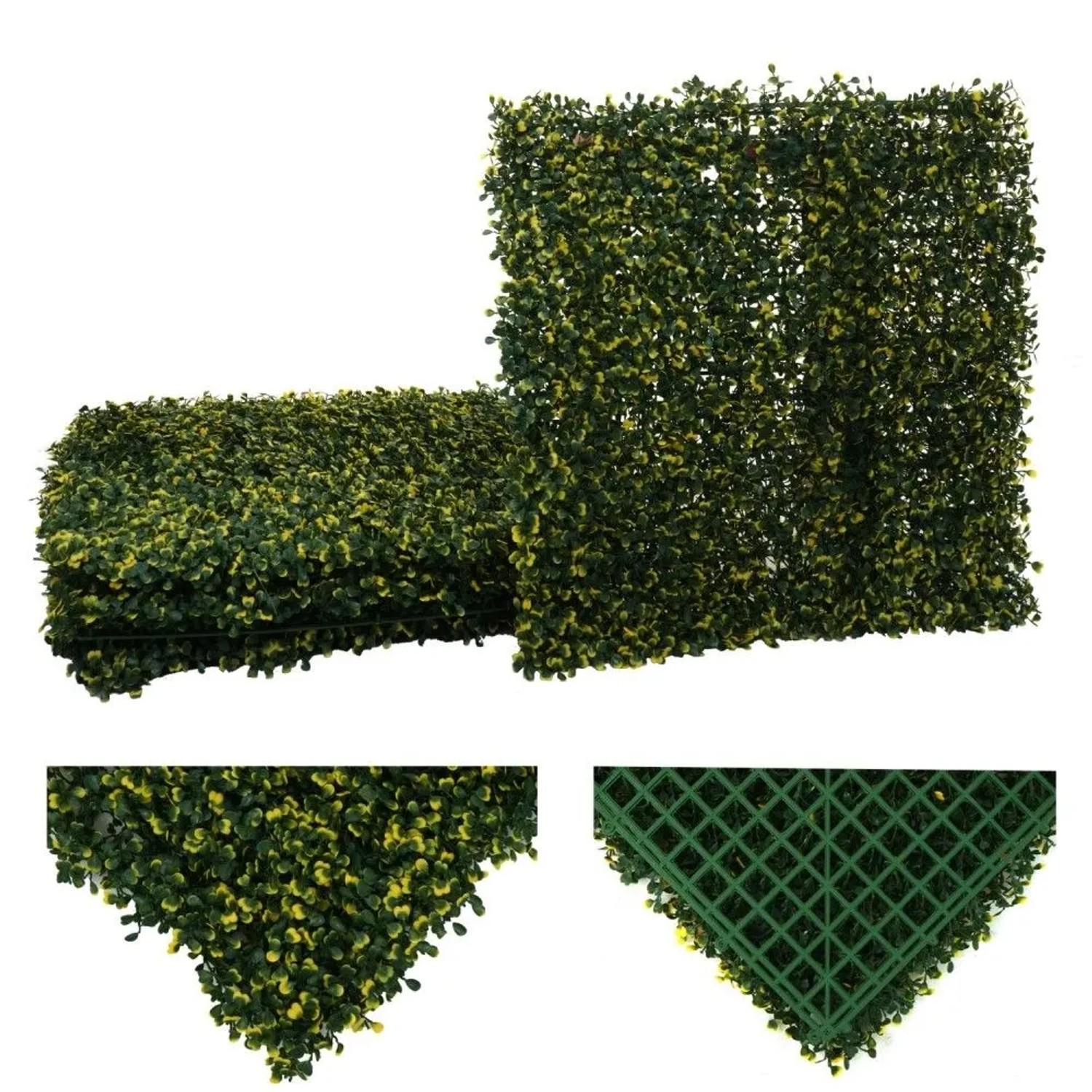 MCW Wandfliese L78 Buchs Grün-gelb als Sichtschutz für Balkon und Garten.