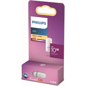 Philips G4 LED-Leuchtmittel, 1W, warmweiß, 115 Lumen, EEK: F, 3,5x1,3 cm (HxØ).
