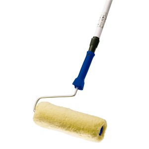 LUX Fassadenroller 25 cm mit Teleskopstab für leicht strukturierte Untergründe.