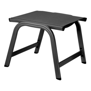 Kettler Hocker Easy in Anthrazit, Gartenhocker mit Aluminiumgestell und wasserdurchlässigem Gewebe.