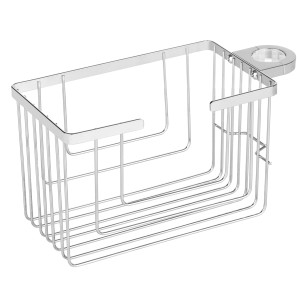 Wenko Duschstangencaddy Valognes 20 cm x 12 cm x 13 cm Silber Glänzend