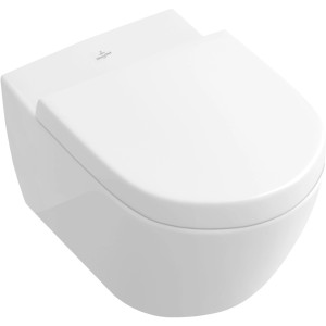 Villeroy & Boch Wand-WC Subway 2.0, Tiefspüler, spülrandlos, Weiß. Wandhängendes WC mit CeramicPlus Beschichtung.