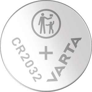Varta CR2032 Lithium Knopfzelle, runde Batterie für Smart-Home Geräte und Fernbedienungen.