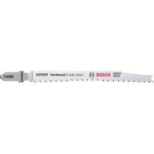 Bosch Expert T 308 BF Stichsägeblatt für saubere Schnitte in Hartholz, 2er-Pack.