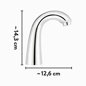 baliv Kaltwasserventil KV-4040 Chrom, Waschtischarmatur mit Maßen.