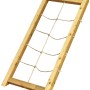 Netzrampe aus Holz für Karibu Stelzenhaus Frieda Spielturm, Teil des Klettergerüsts.