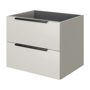 Pelipal Waschbeckenunterschrank Quantum 07, Kaschmir Matt, 59 cm mit 2 Auszügen.