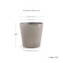 Ecopots Amsterdam Rollen Pflanztopf, Taupe, Ø 100 cm, Höhe 87,5 cm. Großer, runder Blumentopf mit Rollen.