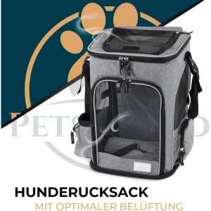 Petsworld Hunderucksack, faltbar, atmungsaktiv mit Mesh, für Hunde bis 8,5 kg.