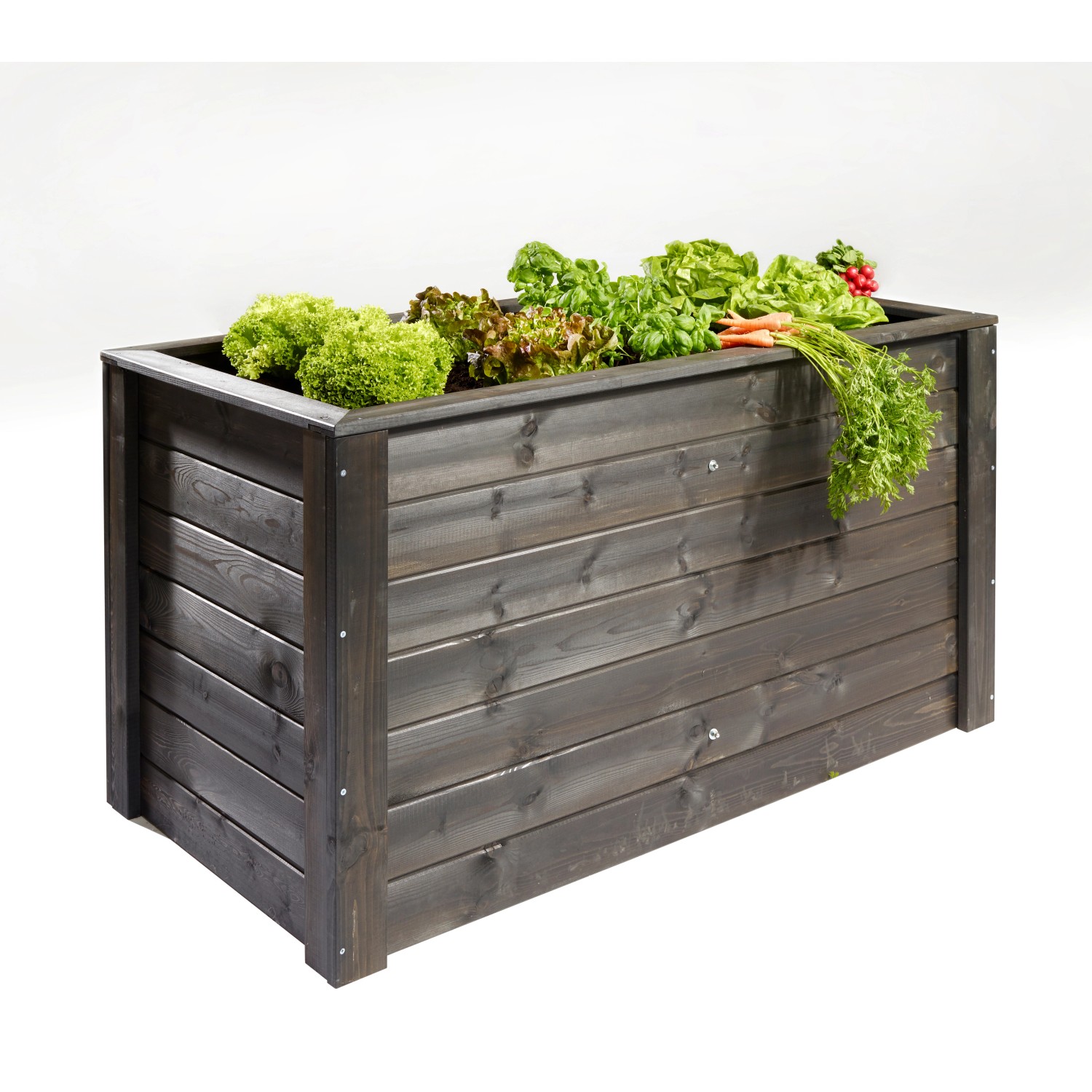 Andrewex Hochbeet 79 cm x 150 cm x 76 cm Kiefernholz Anthrazit FSC