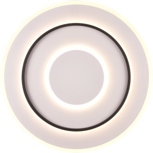 Moderne, runde LED Deckenleuchte Jora in Weiß matt, Lichtfarbe einstellbar.