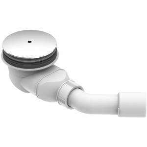 Ablaufgarnitur Tasso 90 Chrom für Duschwannen, mit Haarfangsieb und Ø 90 mm Ablauf.