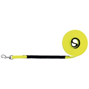 Trixie Hunde-Schleppleine Easy Life, 8 m, gelb mit Ruckdämpfer für Hundeausbildung.
