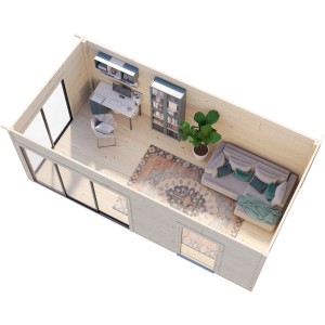 Palmako Gartenhaus Andrea Slide Plus Grau Tauchgrundiert 595 cm x 300 cm FSC®