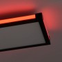 LED-Deckenleuchte Mario Schwarz, 100x25cm, mit roter Beleuchtung.