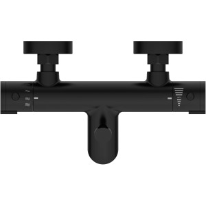 Schütte Thermostat Badewannenarmatur London, schwarz matt. Armatur mit Temperaturregler.