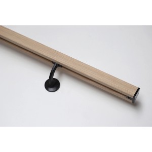 Handlaufset Eiche ummantelt, komplett mit Halterung, für Innen- und Außenbereich.