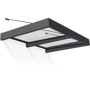 Palram - Canopia Vordach Sophia XL 1,9 m x 1,4 m Grau