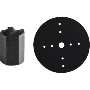 Einhell Drechselbank TC-WW 1000/1: Stirnmitnehmer und Planscheibe für Hobel- & Fräsarbeiten.