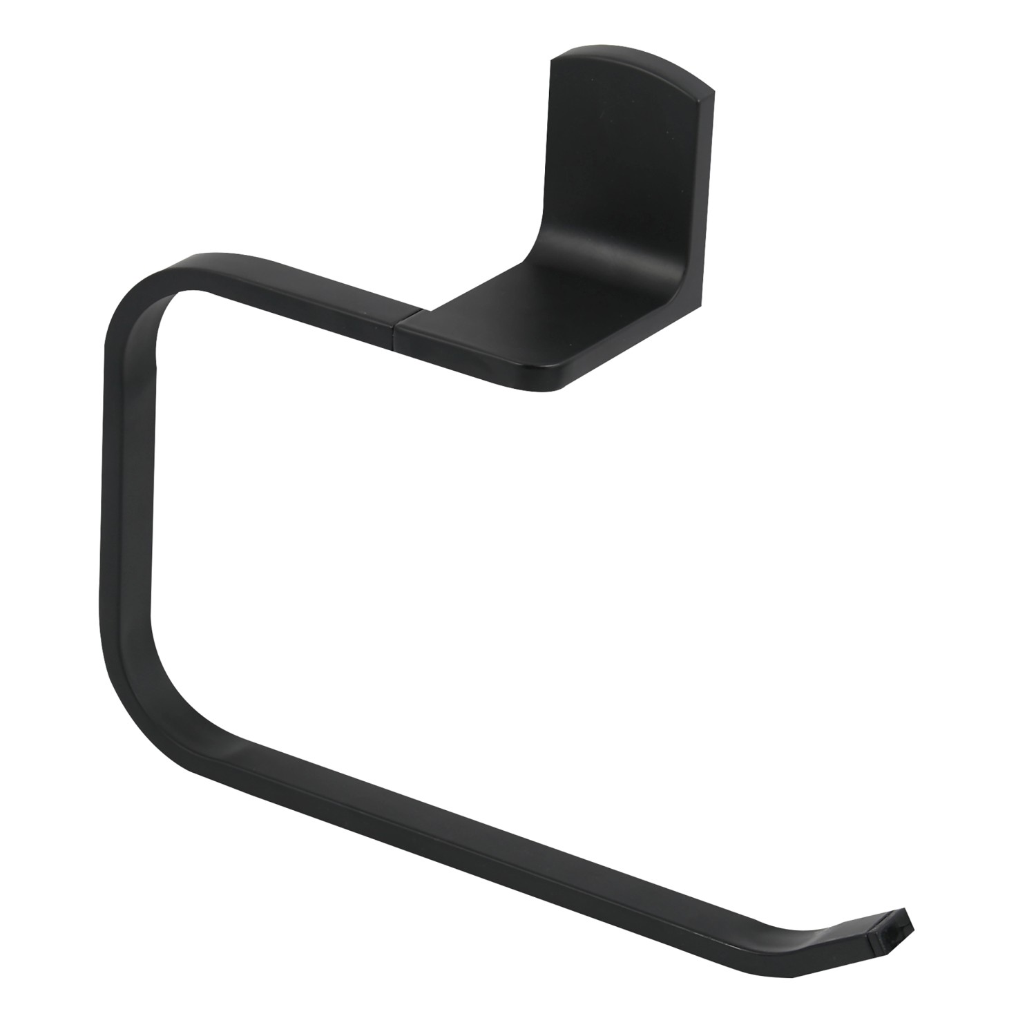 Schwarzer, matter Spirella Handtuchhalter Taku, 22x7x19 cm, aus Edelstahl.