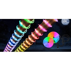 Bunter Globo LED-Lichtschlauch Light Tube, 6 m, für stimmungsvolle Beleuchtung im Außenbereich.