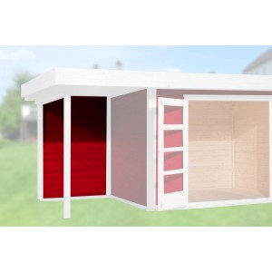 Weka Rückwand 150 cm, schwedenrot, für Designhaus Typ 126/172. Gartenhaus-Zubehör.