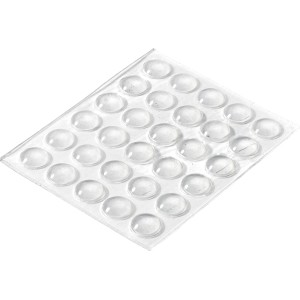 Hettich Anschlagdämpfer, 30 transparente, selbstklebende Türstopper Ø 2,5 mm.
