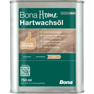 Dose Bona Home Hartwachsöl matt, 750 ml, für Holz-Öl Oberflächenschutz.
