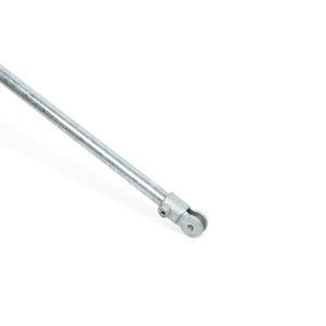Gelenkstück Teil A, silber verzinkt, für 2,7 cm Stahlrohr, Möbelbau.