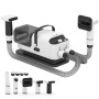 PawHut 5-in-1 Hundepflegegerät weiß/grau mit Schläuchen, Bürsten und Trimmer-Aufsätzen für Fellpflege.