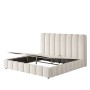 okwish Polsterbett 160x200cm mit Großem Stauraum Schlafzimmer Weiß ohne Matratze