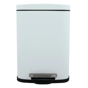 Weißer Spirella Kosmetikeimer Akira, 12 Liter, mit Pedal und Inneneimer.