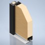 Schnittmodell Splendoor Sicherheitshaustür Thermospace Milano Prime RC2, Eiche Natur Dekor.