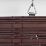 Detailaufnahme: OBI Bambus-Raffrollo Mataro Teak, Rollos für Fenster, natürlicher Sicht- und Sonnenschutz.