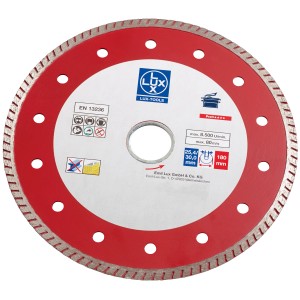 LUX Diamant-Trennscheibe, 180 mm, Vollrand, für Winkelschleifer-Zubehör, ideal für Fliesen und Feinsteinzeug.