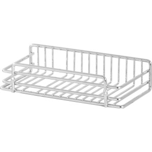Verchromter Drahtkorb Fregate zur Wandmontage, 70x252x130mm, für Bad- und Duschutensilien.