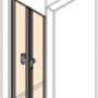 Hüppe Design Pure Pendeltür, 80x190 cm, Silber Matt, für Nische.