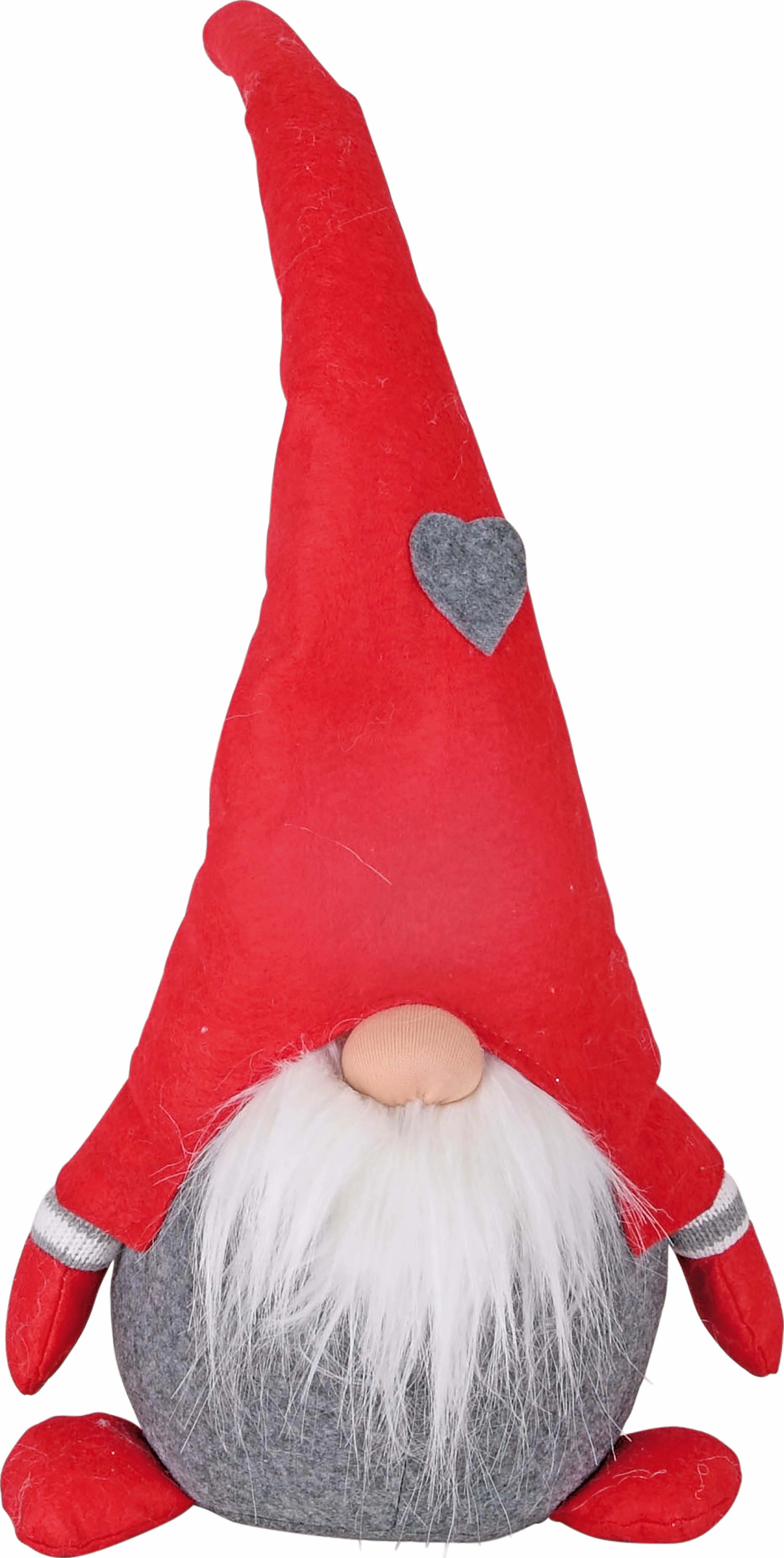 Deko Figur Wichtel mit Mütze Textil 60 cm kaufen bei OBI