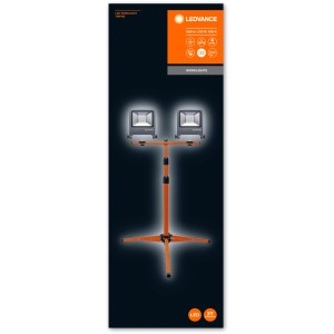 Ledvance LED-Baustrahler Worklight Tripod mit Stativ, 2x50W, kaltweißes Licht.