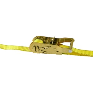 Gelber Las Spanngurt mit Ratsche, 25 mm x 5 m, für Reise & Transport.