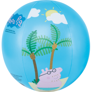 Happy People Peppa Pig Wasserball, hellblau mit Peppa Pig Motiv.