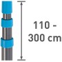 Teleskopstiel des OBI Dachrinnenbesens 2-in-1, ausziehbar von 110 bis 300 cm.
