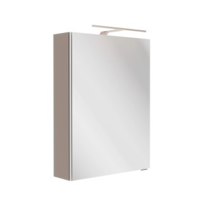 Fackelmann LED-Spiegelschrank SBC Cubanit Grau, 50x68x15cm, mit LED-Beleuchtung.