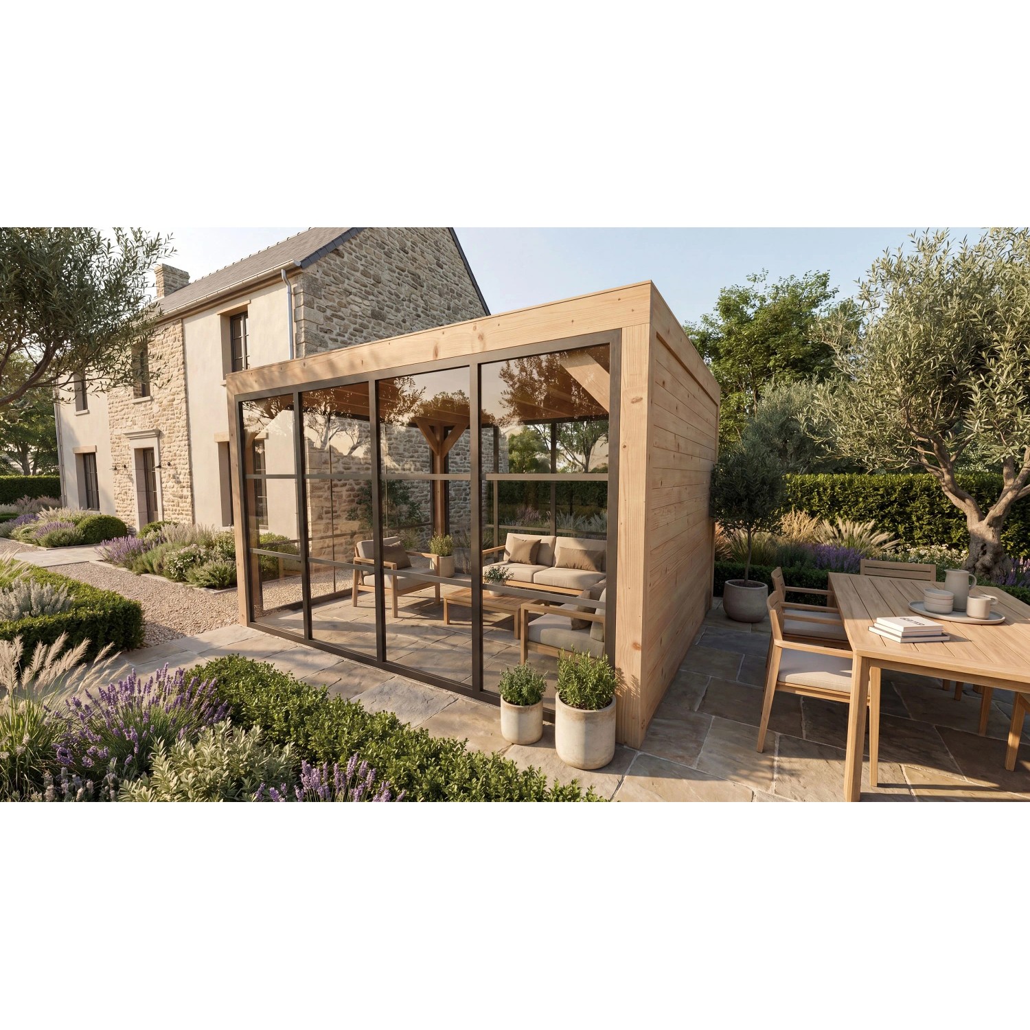 weka Gartenlaube Lumley 399 cm x 307 cm Schiebetür mit 1 x Holzwand 2 x Glaswand kaufen bei OBI
