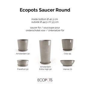 Ecopots Untersetzer Ø Braungrau 44 cm