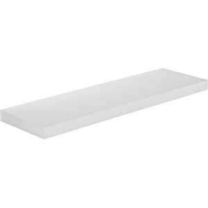 Weißer Regalboden Carlton, 60 cm breit, für schwebende Wandmontage.