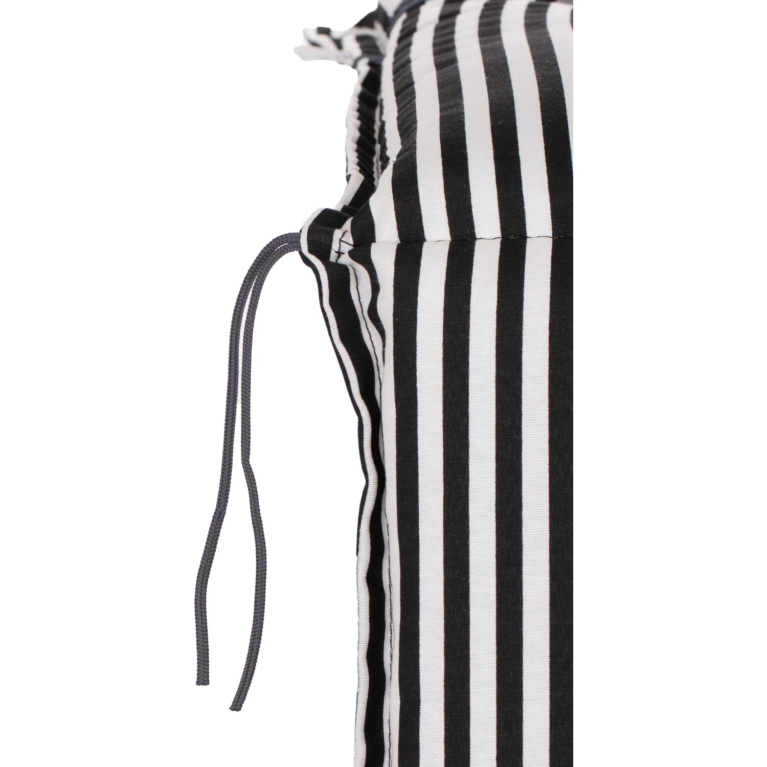 Beo Sitzauflage Tupelo, 4er Set, schwarz-weiß gestreift, mit Bindebändern für Niedriglehner.