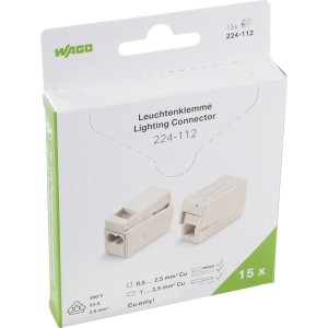 WAGO Leuchtenklemme 224-112, 10er-Set. Verbindungsklemmen für Elektroinstallationen.